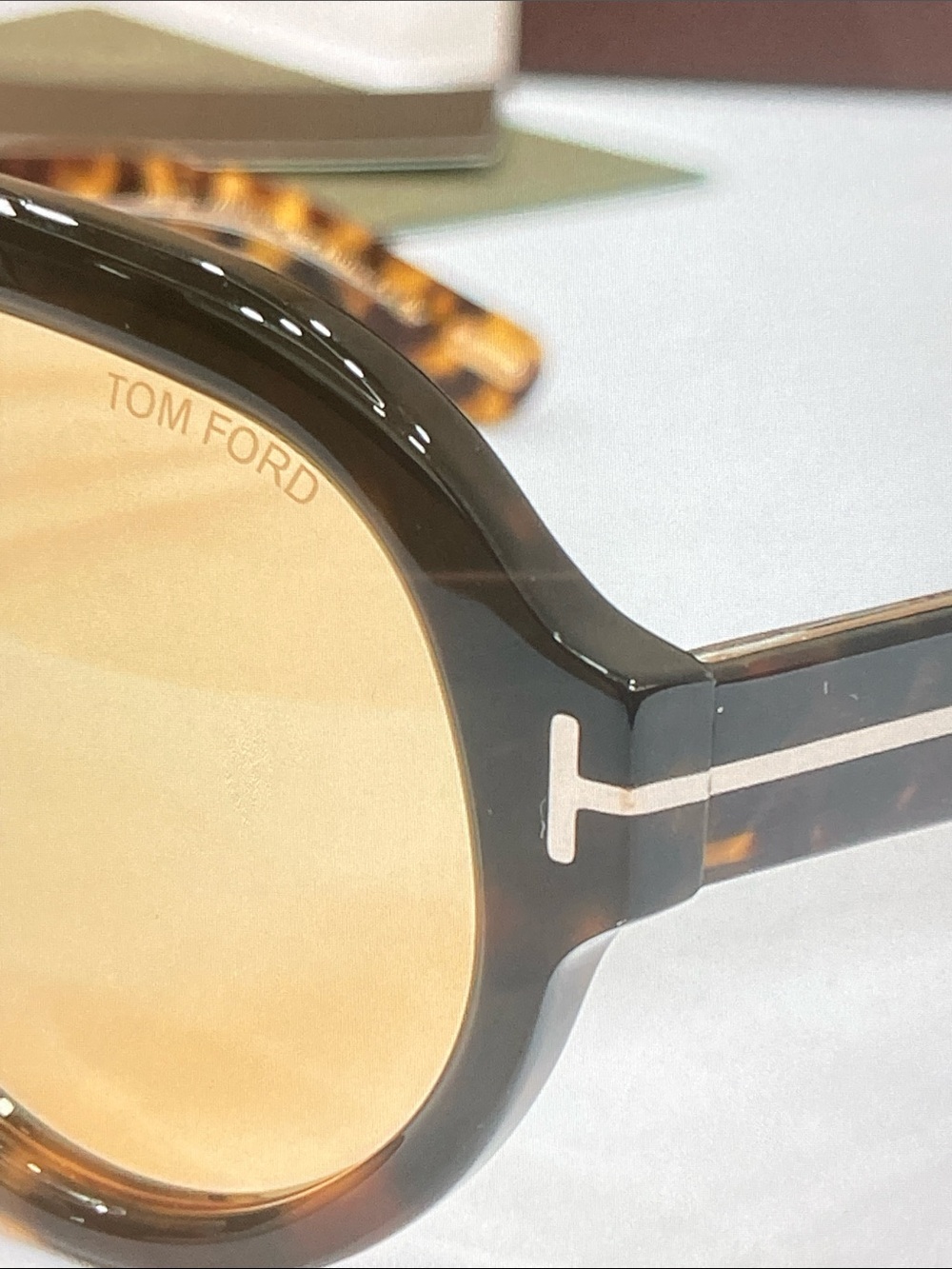 Tom Ford Black Frame Amber Lens Sunglasses with Case - Picture 5 of 9